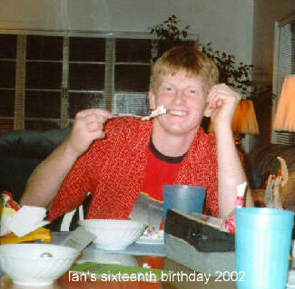 Ian's 16th birthday 2002.